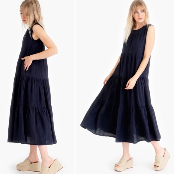 NWOT Tribe Alive Tiered Maxi Dress Ink Black Small - Picture 8 of 8